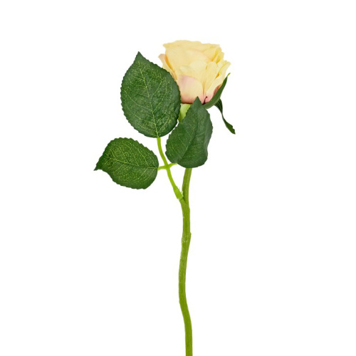 Искусственный цветок роза (709-379) желтый