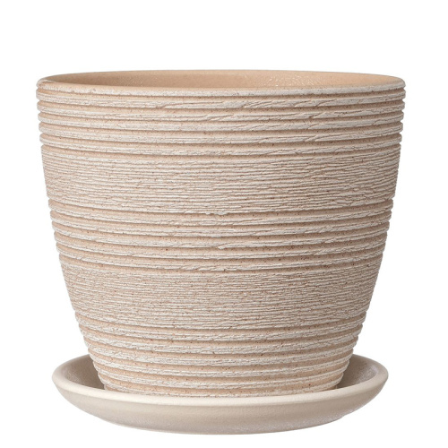 Горшок композит Халва бежевый крокус №2