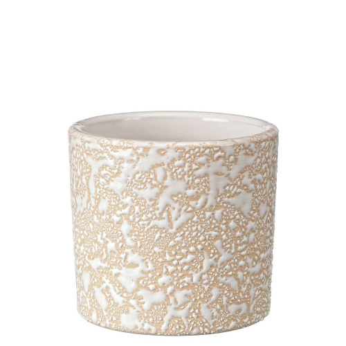 Горшок композит маджента тубус мини бежевый