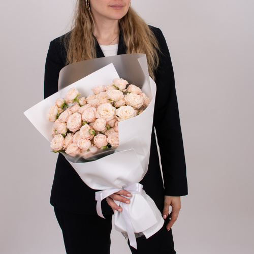 Монобукет из пионовидной розы 04