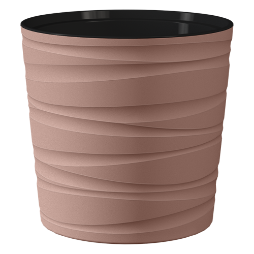 кашпо с дренажной вставкой модерн мини 8 л, мокко
