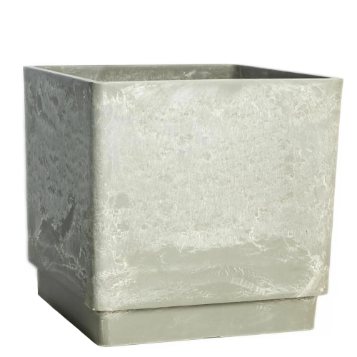 горшок квадратный с/дренаж вклад. 23л светлый древ.уголь