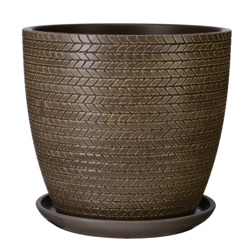 Горшок композит Сизаль коричневый бутон №7