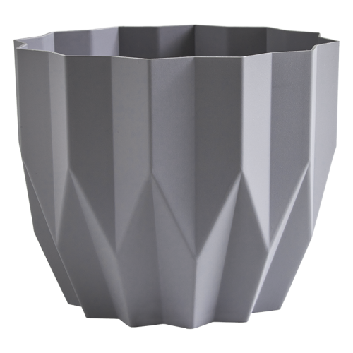 кашпо с дренажной вставкой геометрия 0,8 л, серый жемчуг