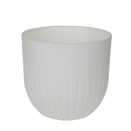 Кашпо с дренажной вставкой альфа 6 л, белый