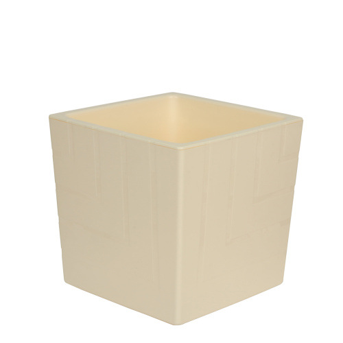 Кашпо с дренажной вставкой Квадро 3,3 л, ваниль