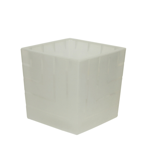 Кашпо с дренажной вставкой Квадро 6,6 л, прозрачный