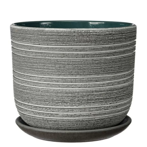 Горшок композит Лофт серо-белый бук №2