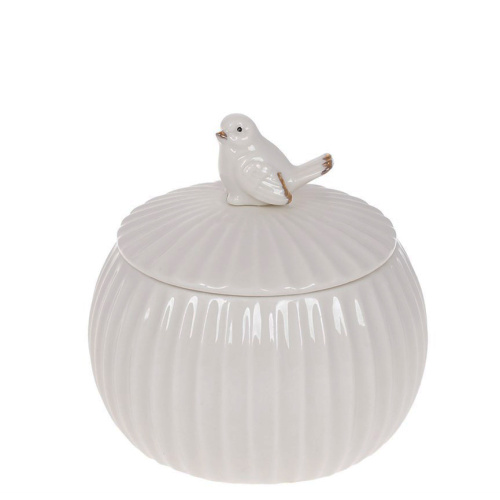банка с птичкой белая (727-197)