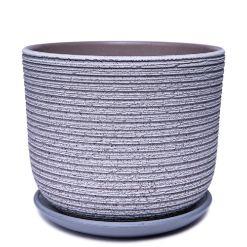 Горшок композит Лоза розово-серый бук №2