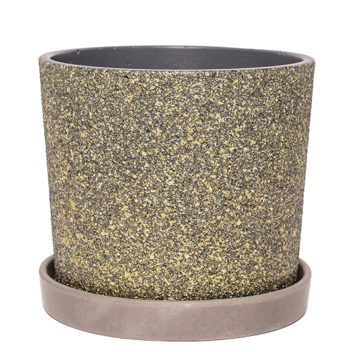 Горшок композит Дакар серый кедр №3