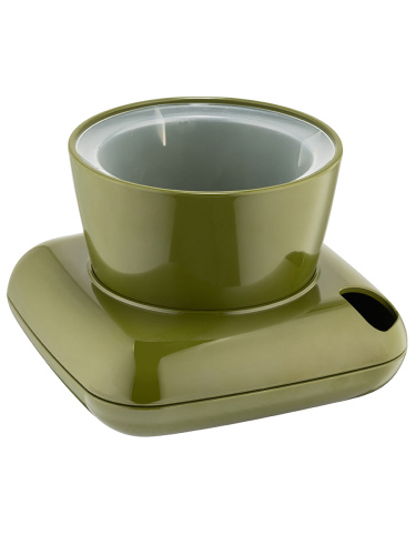 кашпо с дренажной вставкой фэшн 3,5 л, зеленый