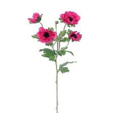 искусственный цветок анемона алый (709-299)