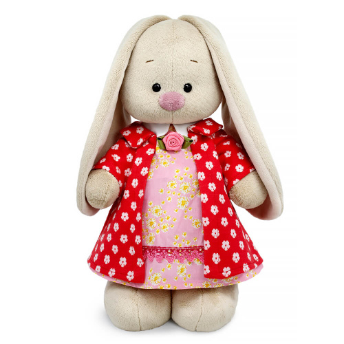 Зайка Ми в пальто и платье с цветочным принтом (малый) 