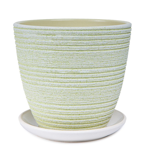 Горшок композит Халва светло-зеленый крокус №2