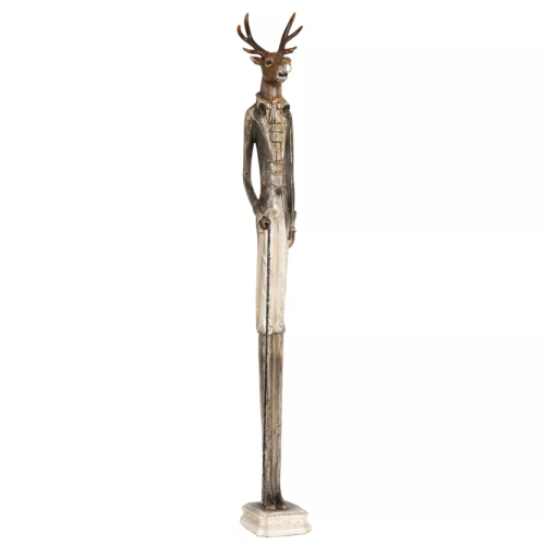 декор "Олень" в сером сюртуке 12х12х92 (4PR0045)