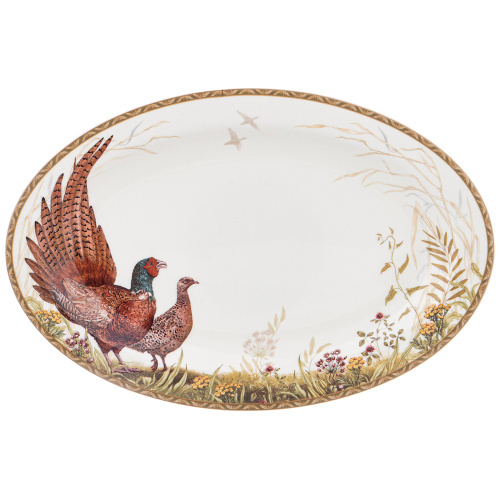 блюдо овальное 26,5см (415-2226) охота