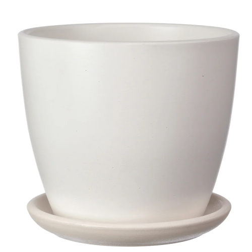 Горшок композит грэй белый бутон №7