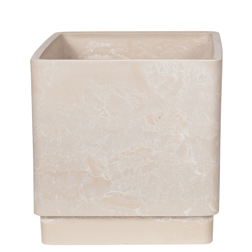 горшок квадратный с/дренаж вклад. 6,5л песочный